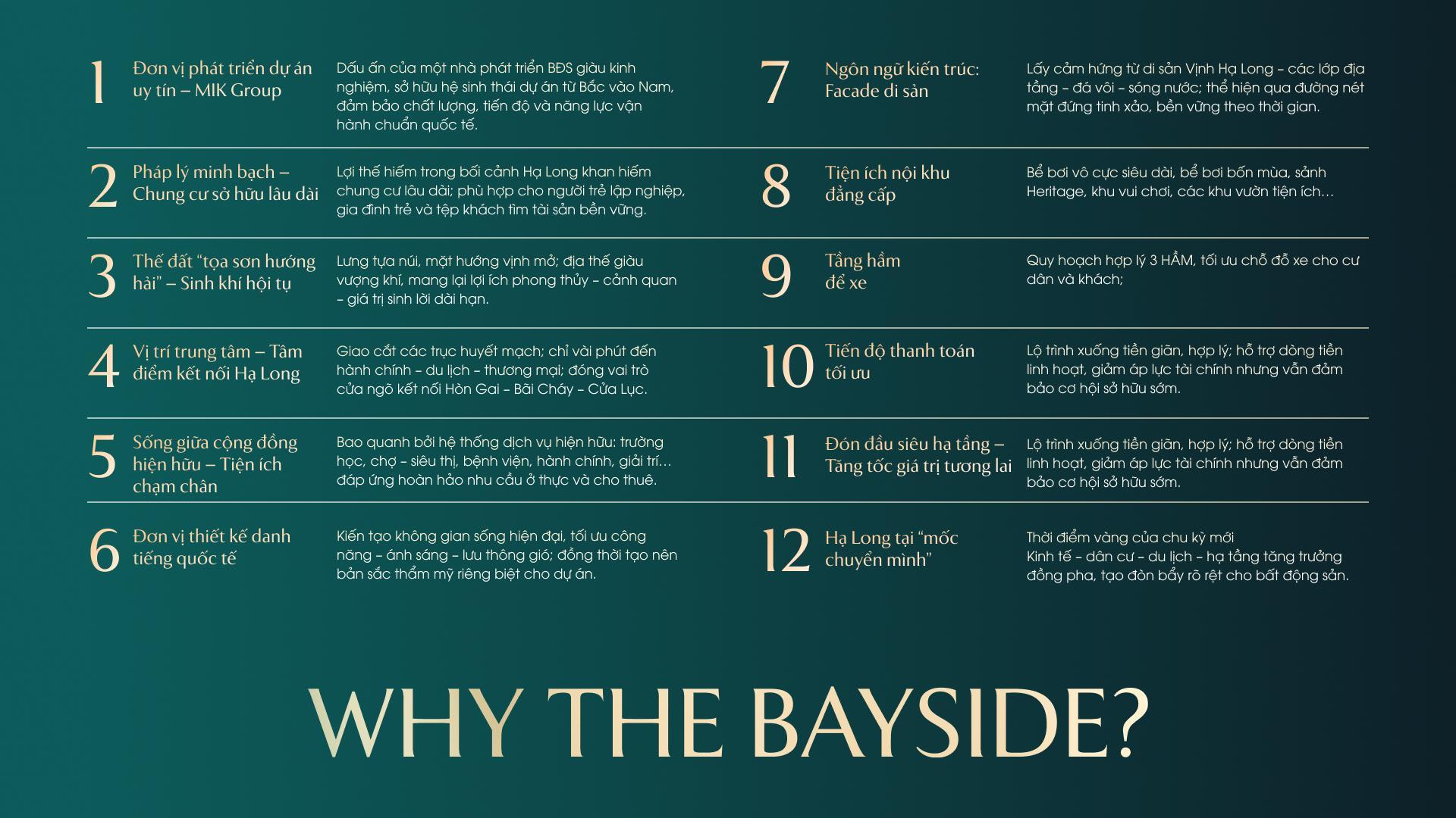 Vi sao chon the bayside ha long