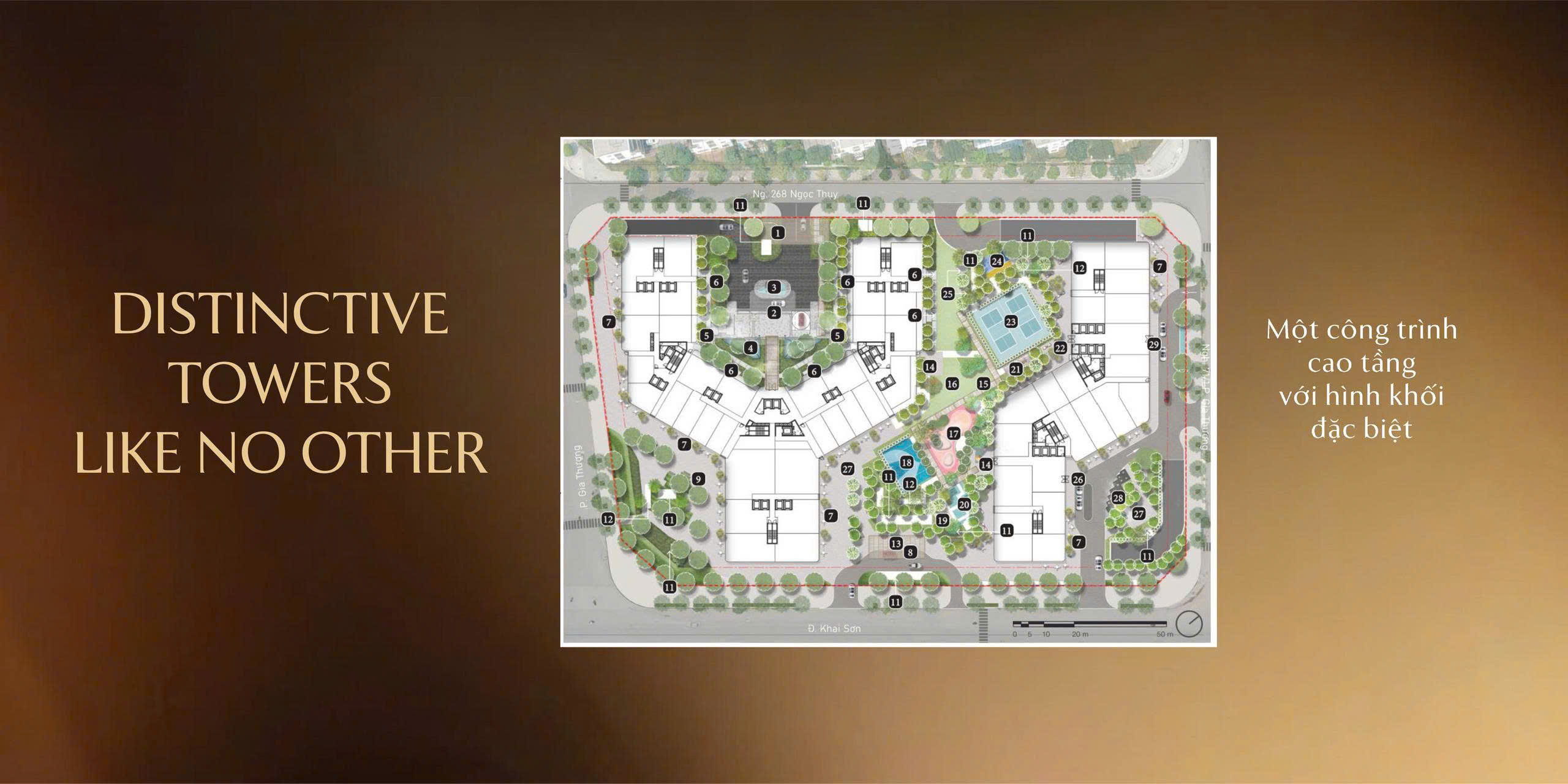 Mat bang tien ich the magnolia long bien