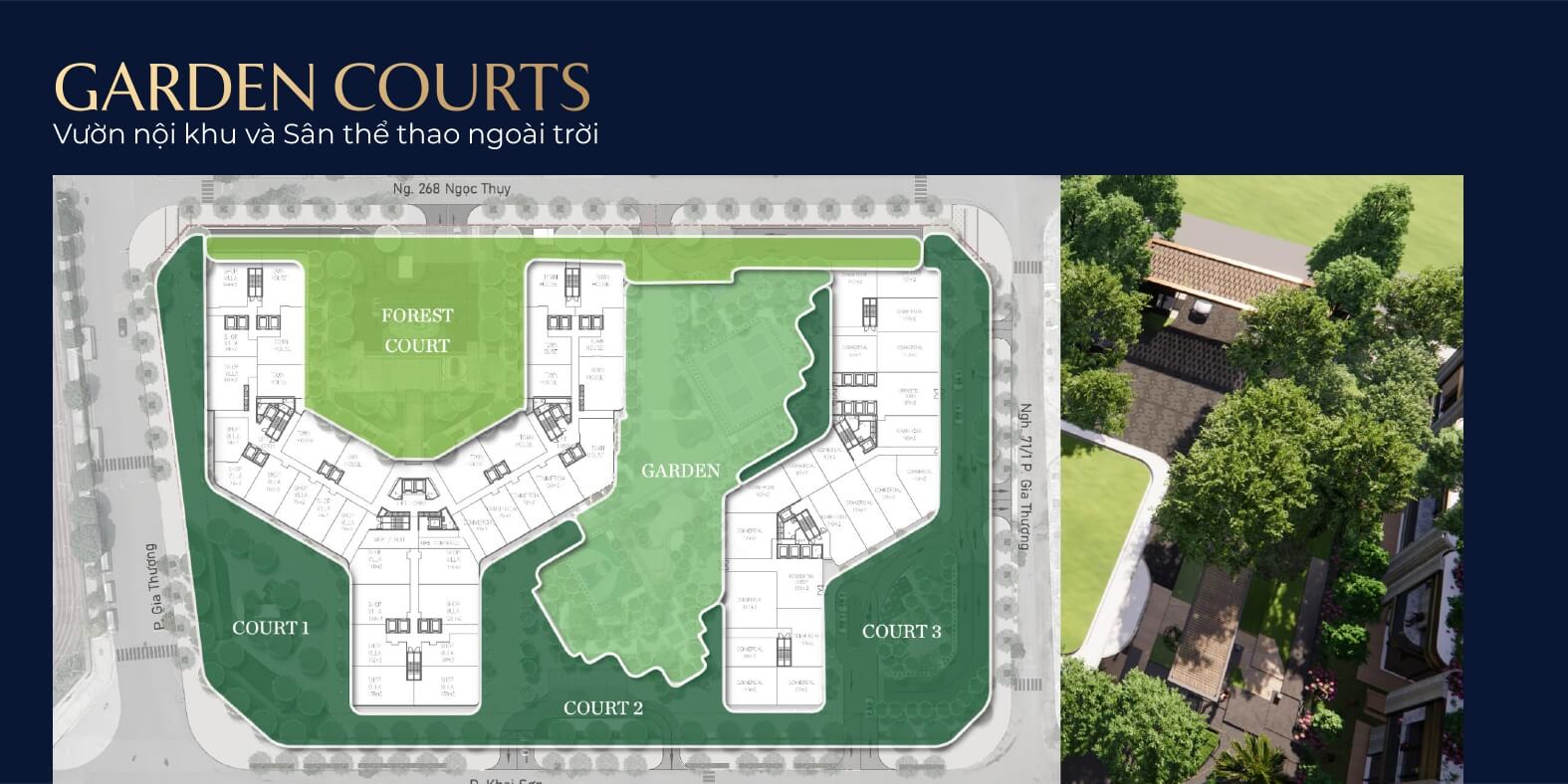 Vuon noi khu va san the thao ngoai troi the magnolia private residence long bien